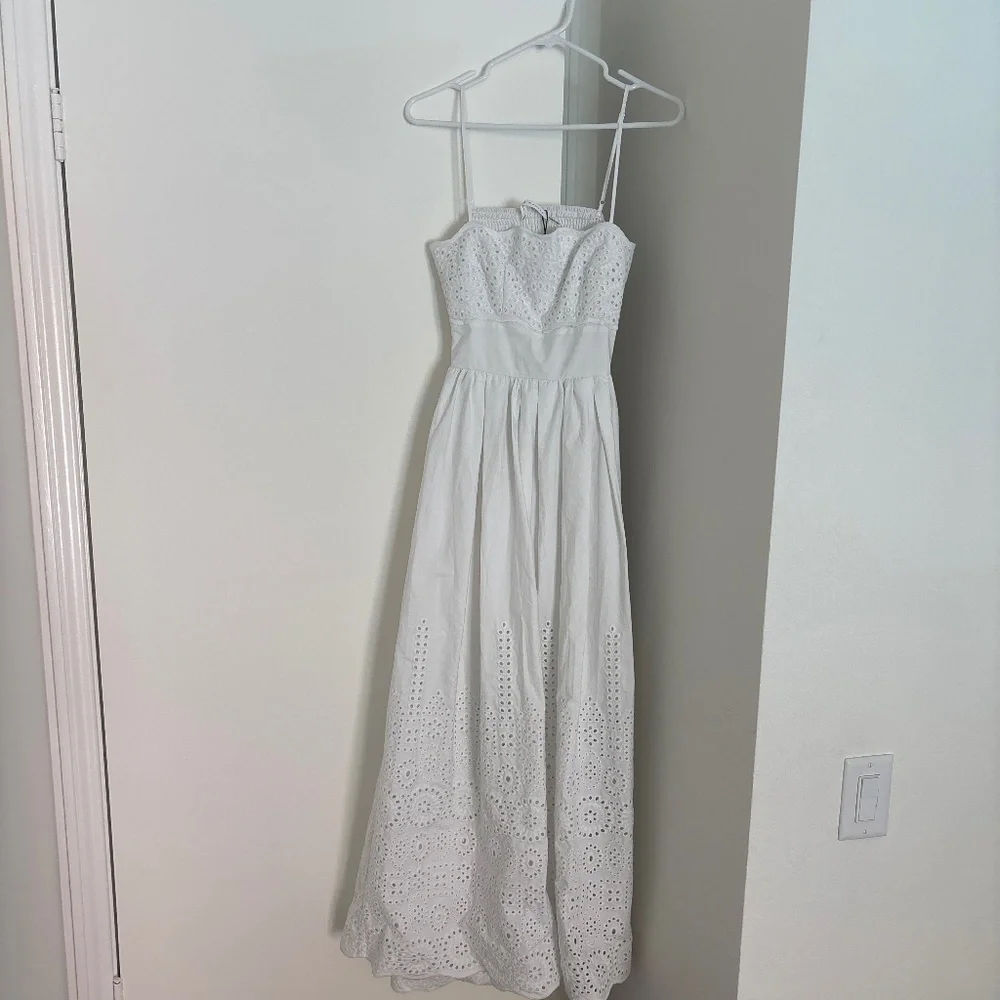 Susana Monaco Embroidered Poplin Open Back Dress - Picture 8 of 10